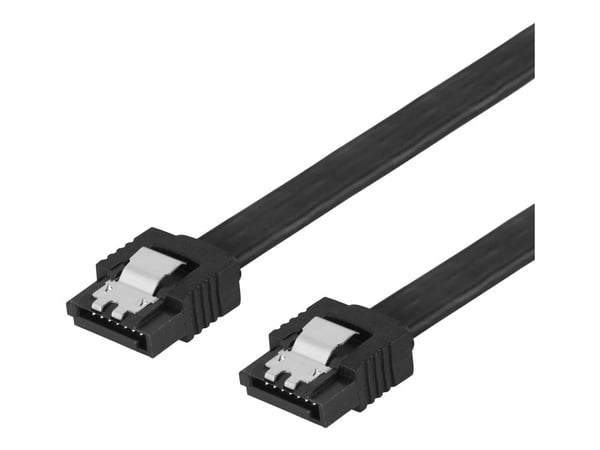 DELTACO - SATA-kabel - Serial ATA 150/300/600 - SATA (hunn) til SATA (hunn) - 30 cm - rett - svart DELTACO - SATA-kabel - Serial ATA 150/300/600 - SATA (hunn) til SATA (hunn) - 30 cm - rett - svart