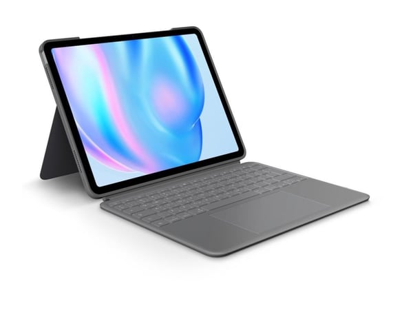 Logitech Combo Touch - Tastatur og folioveske - med styrepute - bakgrunnsbelyst - Apple Smart connector - QWERTY - Nordisk (dansk/finsk/norsk/svens...