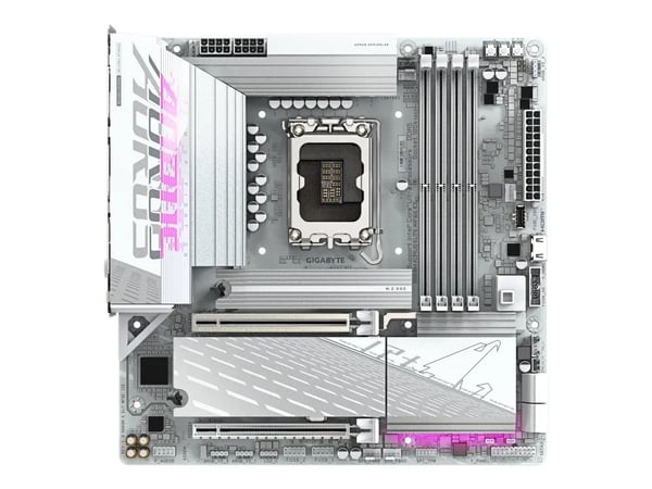 AORUS B860M ELITE WIFI6E ICE - Moderkort - micro ATX - LGA1851-uttag - AMD B850 Chipuppsättning - USB4, USB-C 3.2 Gen2, USB 3.2 Gen 2, USB 3.2 Gen ...