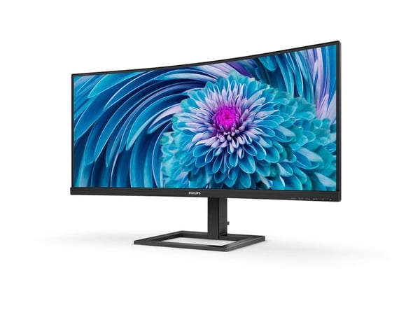 Philips E-line 346E2CUAE - LED-skjerm - kurvet - 34" - 3440 x 1440 UWQHD @ 100 Hz - VA - 300 cd/m² - 3000:1 - 1 ms - HDMI, DisplayPort, USB-C - høy...