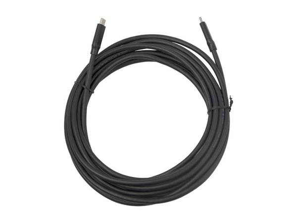 DELTACO - USB-kabel - 24 pin USB-C (hane) till 24 pin USB-C (hane) - USB 3.1 Gen 1 - 20 V - 3 A - 5 m - aktiv, 8K30Hz stöd, stöd för DP Alt-läge, u...