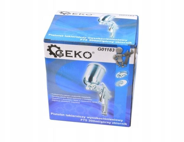 GEKO høytrykks malersprøytepistol F75 300 ml, øvre beholder (20)