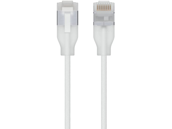 Ubiquiti UACC-Cable-Patch-EL-C6A-2M-W, 2 m, Cat6a, RJ-45, RJ-45, Läpikuultava, Valkoinen