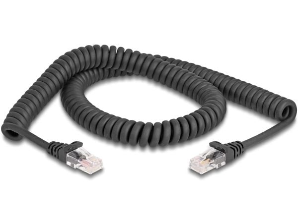 Delock RJ45 kierrekaapeli uros uros Cat.5e 2 m musta