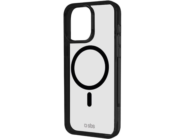 SBS Mag frame, Suojus, Apple, iPhone 16 Pro, 16 cm (6.3"), musta, Läpinäkyvä