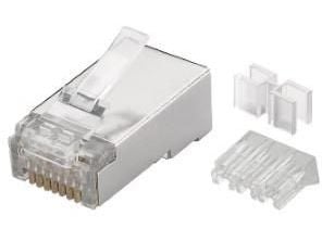 MicroConnect - Nätverkskontakt - RJ-45 (hane) - FTP - CAT 6a - modulär - aluminium (paket om 100)