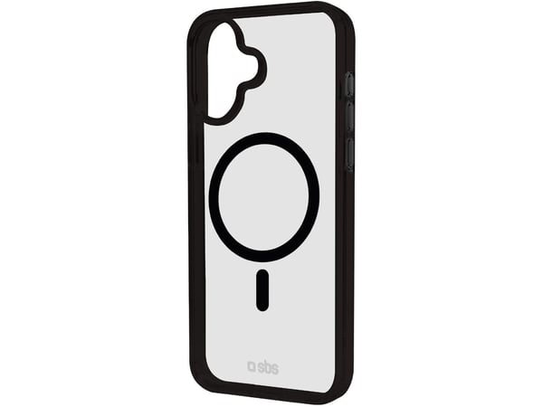 SBS Mag frame, Suojus, Apple, iPhone 16, 15,5 cm (6.1"), musta, Läpinäkyvä