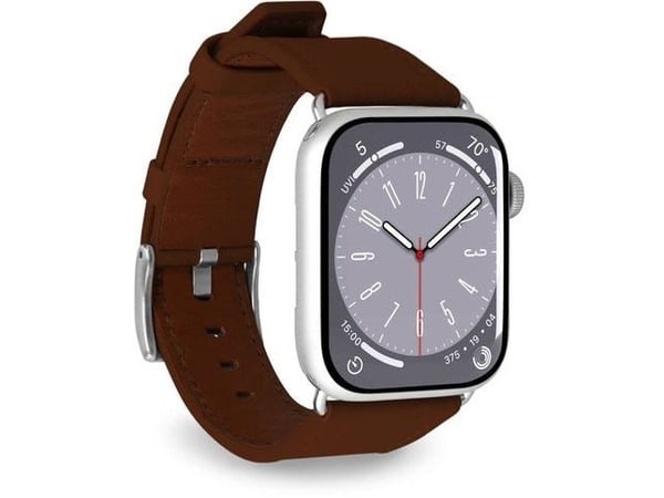 PURO PUAW40ECLASSICBRWN, Klokkereim, Apple, Apple Watch, Lær, Metall, Sølv