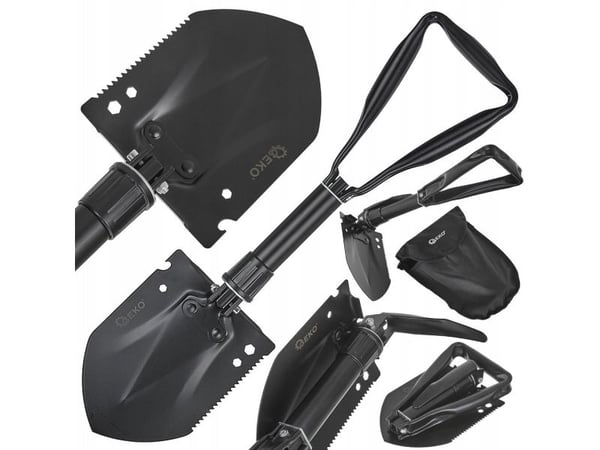 GEKO sammenleggbar spade 5-i-1 taktisk BLACK SURVIVAL SERIES (24)