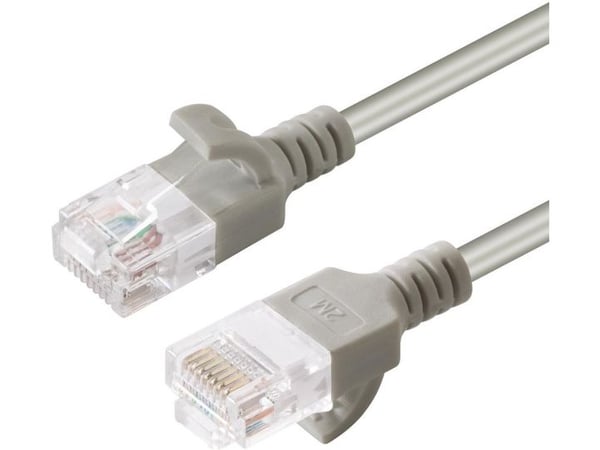 MicroConnect - Nettverkskabel - RJ-45 (hann) til RJ-45 (hann) - 1.5 m - 3.6 mm - U/UTP, uskjermet - CAT 6 - uten hindringer, flertrådet, slank - grå