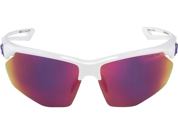 ALPINA sykkelbriller NYLOS HR hvit-lilla lilla speilglass Cat.3
