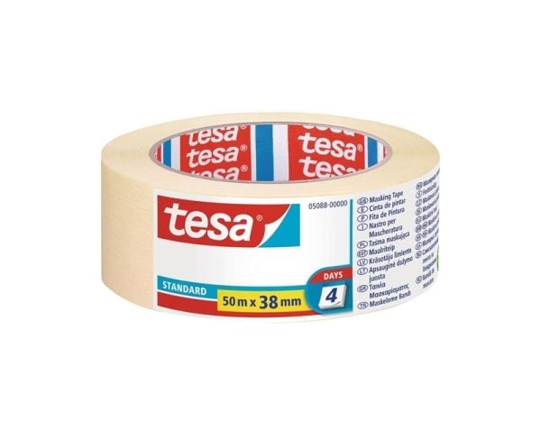 TESA Standard, maalarinteippi, paperi, valkoinen, universaali, 2 päivää, 50 m