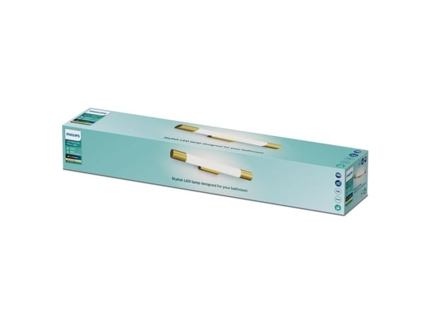 Philips 8720169299375, Pinta, 2700 K, IP44, Messinki, Valkoinen