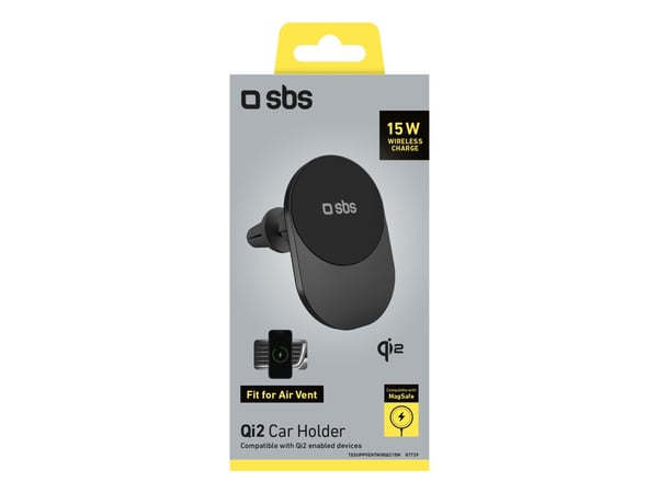 SBS TESUPPVENTWIRQI215W, Automatisk, USB, Trådløs lading, Sort