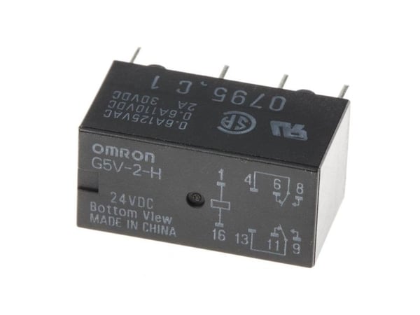 Omron G5V-2-H-DC24 effektrelé 24 V/DC, 2 A, 2x omkobler, 1 stk, Tube