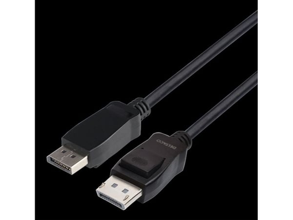 DisplayPort-kabel DELTACO 3m, 8K, DP 1.4, DSC 1.2, LSZH svart/DP8K-1030-LSZH