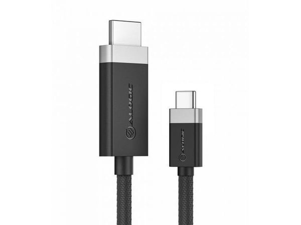 ALOGIC FUCHD1-SGR, 1 m, HDMI-tyyppi A (vakio), USB Type-C, Uros, Uros, Suora
