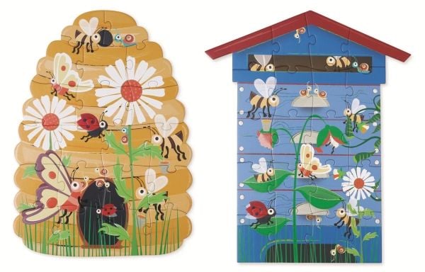 Scratch dobbelsidige puslespill 40 XL "Bier og bikube"