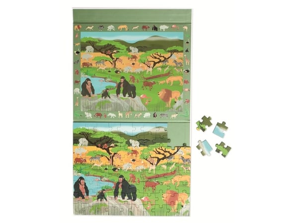 Scratch magnetisk puslespill og spill 2-i-1 Savannah