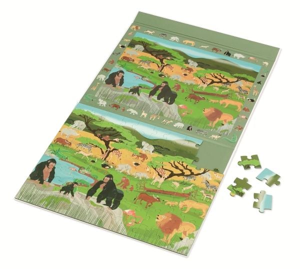 Scratch magnetisk puslespill og spill 2-i-1 Savannah