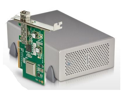 Sonnet Echo Express SE 10GbE, Thunderbolt, Fiber, Full høyde, SFP+, Grønn, Metallisk, 10 Gbit/s
