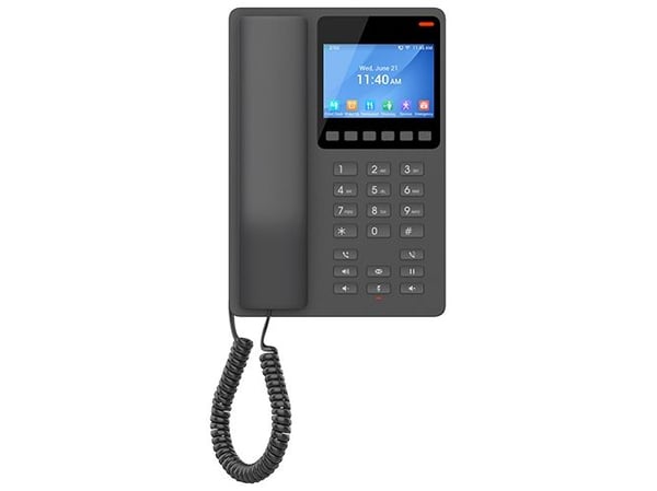 Grandstream GHP Series GHP631W - VoIP-telefon - IEEE 802.11a/b/g/n/ac/ax (Wi-Fi) - 3-riktad samtalsförmåg - SIP - 2 linjer - svart