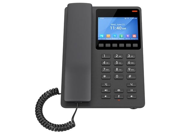 Grandstream GHP Series GHP631W - VoIP-telefon - IEEE 802.11a/b/g/n/ac/ax (Wi-Fi) - 3-riktad samtalsförmåg - SIP - 2 linjer - svart