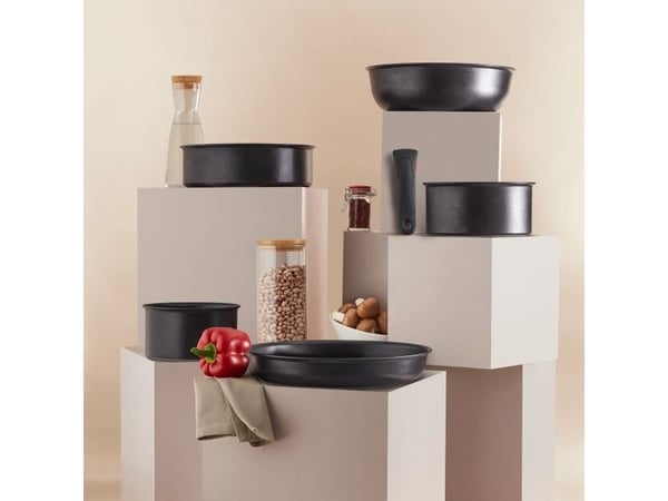 Tefal L3970402, All-bruk panne, Svart, Aluminium, Titan, Thermo-Spot, Keramisk, Elektrisk, Gass, Halogen, Induksjon, Forseglet Plate