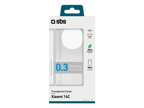 SBS TESKINXI14CT, Etui, Xiaomi, Redmi 14C, 17,5 cm (6.88"), Gjennomsiktig