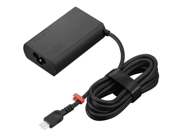Lenovo - USB-C-strømadapter - AC 100-240 V - 65 watt - svart