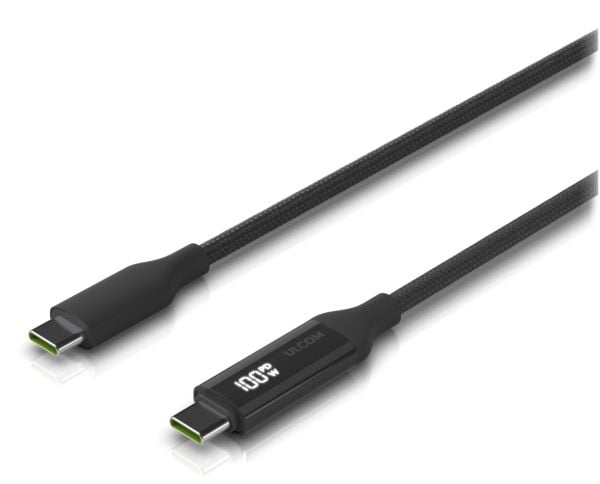 Ubiquiti UACC-Cable-USB-100W-1M-BK, 1 m, USB C, USB C, 0,48 Gbit/s, Sort, Grå