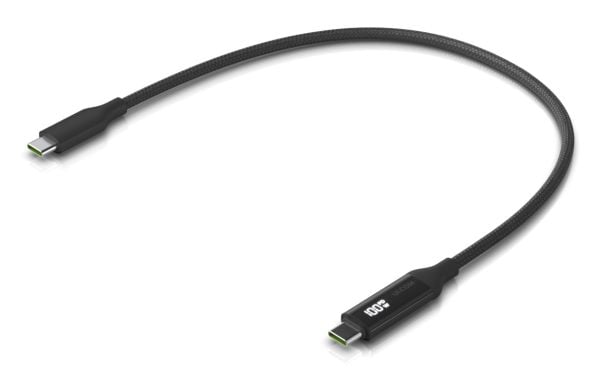 Ubiquiti UACC-Cable-USB-100W-0.3M-BK, 0,3 m, USB C, USB C, 0,48 Gbit/s, musta, Harmaa