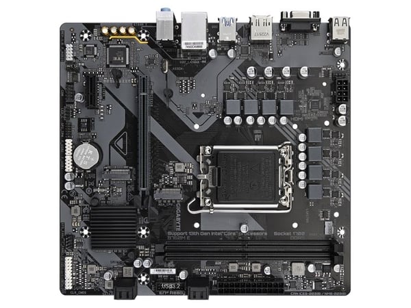 Gigabyte B760M E - 1.0 - hovedkort - micro ATX - LGA1700-sokkel - B760 Chipset - USB 3.2 Gen 1 - Gigabit LAN - innbygd grafikk (CPU kreves) - HD-ly...