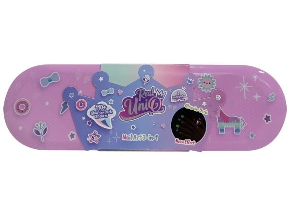 Real UniQ Nail Art Glow in Dark Tin Can CDU