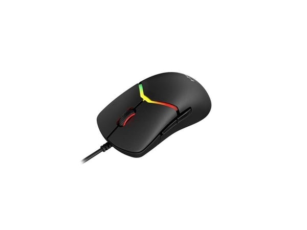 Pulsefire Saga gamingmus (svart), Ambidekstriøs, Optisk, USB Type-A, 3200 DPI, Svart