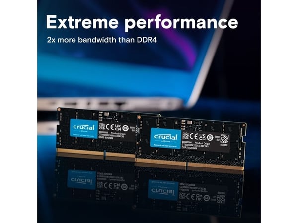 Crucial - DDR5 - sett - 128 GB: 2 x 64 GB - SO DIMM 262-pin - 2800 MHz / PC5-44800 - 1.1 V - on-die ECC - svart