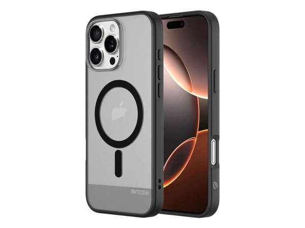 Incase - Baksidedeksel for mobiltelefon - smal - MagSafe-samsvar - termoplast-polyuretan (TPU), polykarbonat - svart - for Apple iPhone 16 Pro