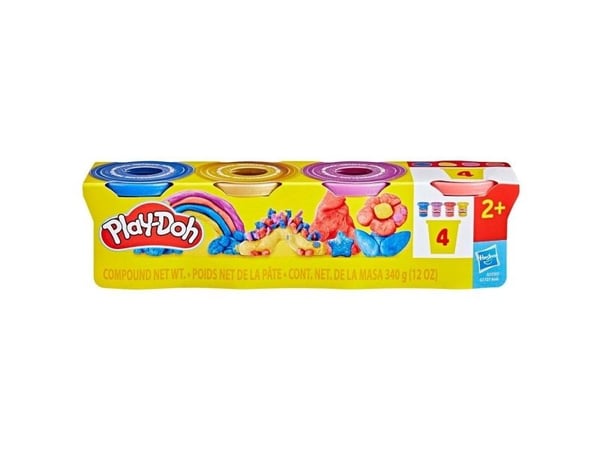 Play-Doh 4-pak spesial 340 g - glitrende metaller