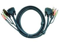 ATEN 2L-7D05UD - Video- / USB / audio-kabel - USB, mini-phone stereo 3.5 mm, DVI-D (hann) til mini-phone stereo 3.5 mm, USB-type B, DVI-D (hann) - 5 m
