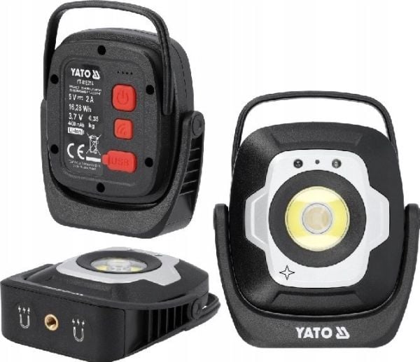 YATO bærbar reflektor 10W 1200LM bevegelsessensor