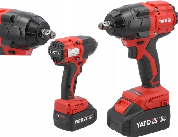 YATO slagnøkkel børsteløs 18V 800Nm 2x4,0Ah