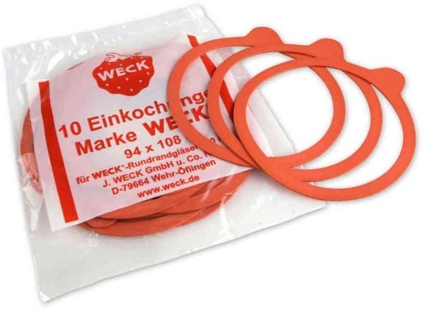 Kumirengas t/Ø10cm lasi Weck (RR100) 10kpl/pakkaus