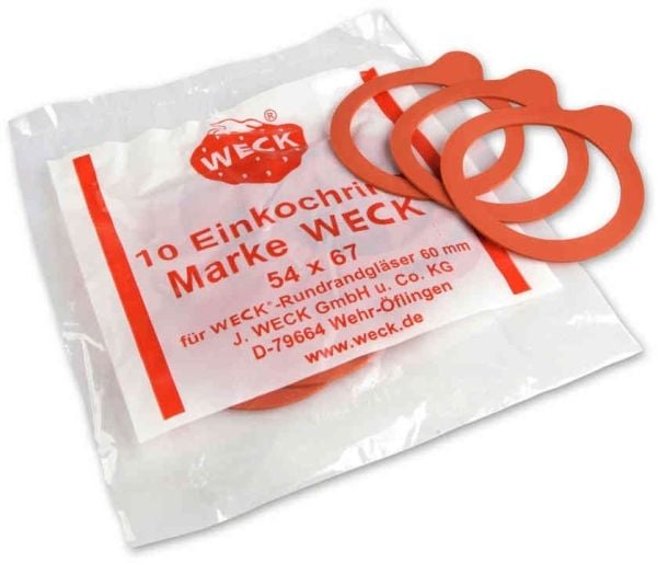 Gummiring t/Ø8cm glas Weck (RR80) 10stk/pak - (10 stk.)