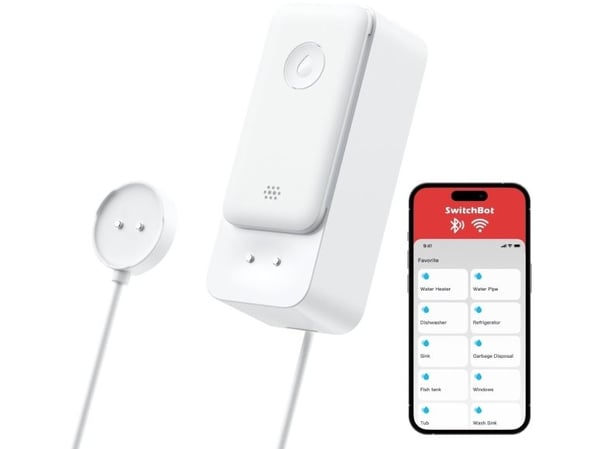 SwitchBot vanndetektor for lekkasje med sensorkabel