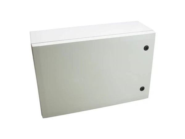 FIBOX Seinäkaappi ARCA, polykarbonaatti, harmaa ovi, 2 lukitusta, sarana lyhyellä sivulla, KxSxK, 400x600x210mm, asennuslevyllä varustettuna