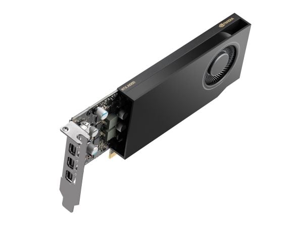 NVIDIA RTX A1000 - grafikkort - RTX A1000 - 8 GB GDDR6 - PCIe 4.0 x8 lavprofil - 4 x Mini DisplayPort