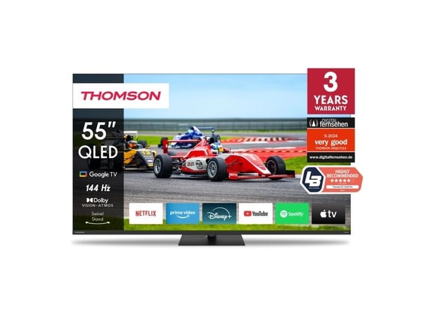 Thomson 55QG7C14 - 55" Diagonal klass LED-bakgrundsbelyst LCD-TV - QLED Pro - Smart TV - Google TV - 4K UHD (2160p) 3840 x 2160 - HDR - Quantum Dot...