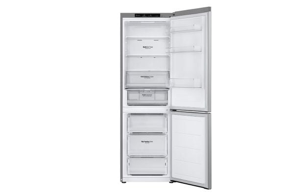 LG GBV3100CPY - Kjøleskap/fryser - bunnfryser - bredde: 59.5 cm - dybde: 67.5 cm - høyde: 186 cm - 344 liter - Klasse C - primasølv