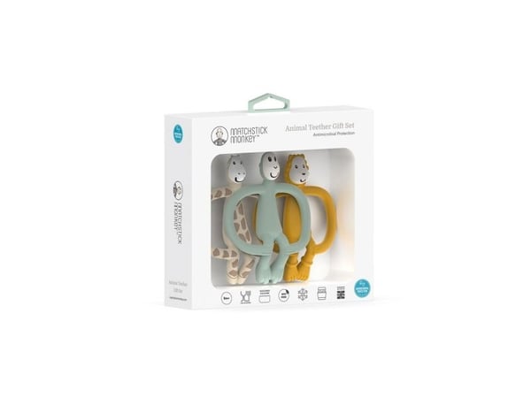 Matchstick Monkey Animal Teether Gift Set