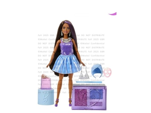 Barbie Glam Party Unboxed Purple Petite Doll